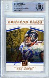 2017 Donruss All Time Gridiron Kings #4 Ray Lewis Baltimore Ravens BGS Auto 10