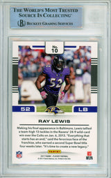 2017 Playoff Gridiron Force #10 Ray Lewis 185/199 Baltimore Ravens BGS Auto 10