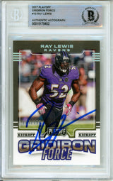 2017 Playoff Gridiron Force #10 Ray Lewis 185/199 Baltimore Ravens BGS Auto 10