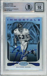 2017 Panini Certified Mirror Silver Immortals #130 Ray Lewis 486/499 Ravens BGS
