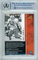 2018 Elite Draft Picks #82 Ray Lewis Miami Hurricanes BGS Autograph 10