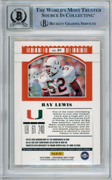 2019 Contenders Draft Picks #84 Ray Lewis Miami Hurricanes BGS Autograph 10