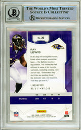 2021 Panini Playoff Kickoff #30 Ray Lewis Baltimore Ravens BGS Autograph 10