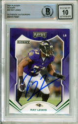 2021 Panini Playoff Kickoff #30 Ray Lewis Baltimore Ravens BGS Autograph 10