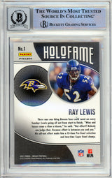 2021 Panini Mosaic Holofame Green #1 Ray Lewis Ravens BGS Auto 10
