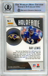 2021 Panini Mosaic Holofame Green #1 Ray Lewis Ravens BGS Auto 10