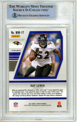 2021 Panini Mosaic Will to Win Mosaic #17 Ray Lewis Ravens BGS Autograph