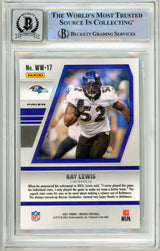 2021 Panini Mosaic Will to Win Green #17 Ray Lewis Ravens BGS Autograph 10