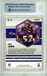 2021 Panini Mosaic #21 Ray Lewis Baltimore Ravens BGS Autograph