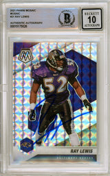 2021 Panini Mosaic Mosaic #21 Ray Lewis Baltimore Ravens BGS Auto 10
