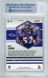 2021 Panini Mosaic Reactive Orange #21 Ray Lewis Ravens BGS Autograph