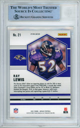 2021 Panini Mosaic Reactive Orange #21 Ray Lewis Ravens BGS Autograph