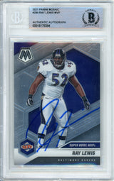 2021 Panini Mosaic MVP #290 Ray Lewis Baltimore Ravens BGS Auto