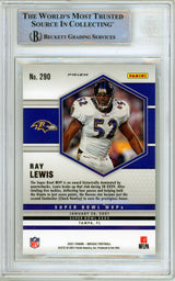 2021 Panini Mosaic MVP Green #290 Ray Lewis Ravens BGS Autograph