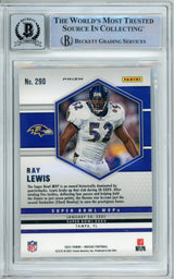 2021 Panini Mosaic MVP Green #290 Ray Lewis Ravens BGS Autograph 10