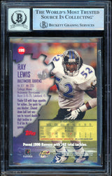 1997 Stadium Club #195 Ray Lewis Baltimore Ravens BGS Autograph 10