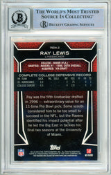 2010 Topps 75th Anniversary Draft #75DA-2 Ray Lewis Baltimore Ravens BGS Auto 10