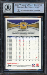 2012 Topps Chrome #121 Ray Lewis Baltimore Ravens BGS Autograph 10