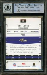 2005 Donruss Gridiron Gear #80 Ray Lewis Ravens BGS Autograph 10