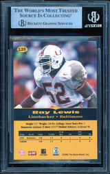 1996-97 Score Board All Sport PPF #139 Ray Lewis RC Hurricanes BGS Autograph