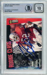 1996 Collector's Choice #20 Ray Lewis RC Baltimore Ravens BGS Autograph 10