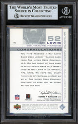 2001 SP Game Used Edition Authentic Fabric #RL Ray Lewis Ravens BGS Auto