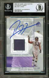2001 SP Game Used Edition Authentic Fabric #RL Ray Lewis Ravens BGS Auto