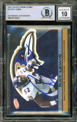 2001 Pacific Prism Atomic Die-Cut #13 Ray Lewis Ravens BGS Auto 10
