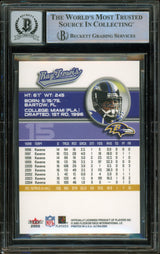 2005 Fleer Ultra #15 Ray Lewis Baltimore Ravens BGS Autograph 10