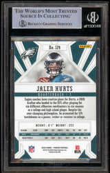 2020 Panini Phoenix Fire Burst #114 Jalen Hurts RC Eagles BGS Auto