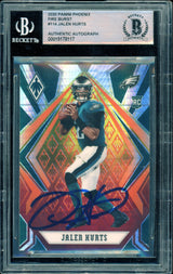 2020 Panini Phoenix Fire Burst #114 Jalen Hurts RC Eagles BGS Auto
