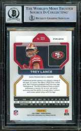 2021 Panini Prizm Silver #333 Trey Lance RC 49ers BGS Autograph 10