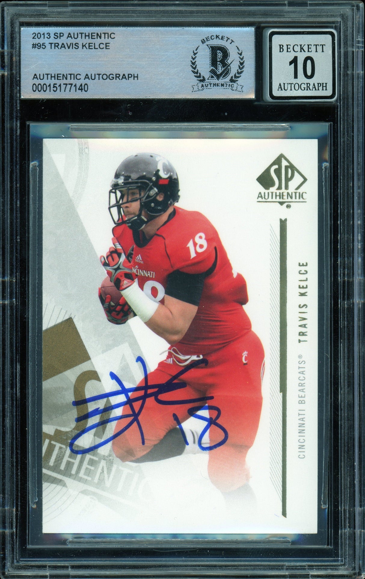 2013 SP Authentic #95 Travis Kelce RC Chiefs BGS Autograph 10
