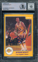 1983-84 Star #22 Byron Scott RC Los Angeles Lakers BGS Autograph 10
