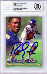 1998 Flair Showcase Row 2 #5 Randy Moss RC Vikings BGS Autograph