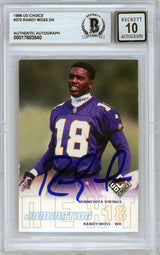 1998 UD Choice Next Domination #270 Randy Moss RC Vikings BGS Auto 10