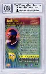 1998 Pacific #244 Randy Moss RC Vikings BGS Autograph 10