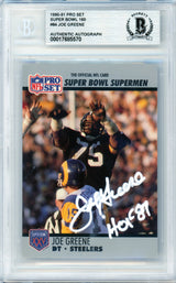 1990-91 Pro Set Super Bowl 160 #84 Joe Greene Steelers BGS Autograph