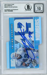 2002 Press Pass Big Numbers #BN32 Julius Peppers RC Panthers BGS Autograph 10