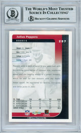 2002 Score #297 Julius Peppers RC Panthers BGS Autograph 10