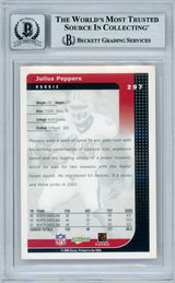 2002 Score #297 Julius Peppers RC Panthers BGS Autograph 10