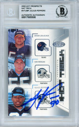 2002 Hot Prospects Hat Trick #HTUMP Julius Peppers RC Panthers BGS Autograph