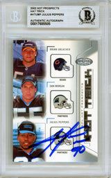 2002 Hot Prospects Hat Trick #HTUMP Julius Peppers RC Panthers BGS Autograph