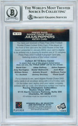 2002 Press Pass Rookie Chase #RC9 Julius Peppers RC Panthers BGS Autograph 10
