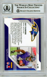 2023 Zenith Behind The Numbers #30 Zay Flowers RC Ravens BGS Autograph 10