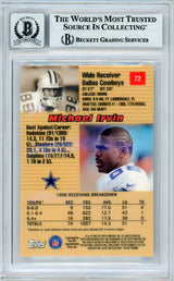 1999 Bowman's Best #72 Michael Irvin Dallas Cowboys BGS Autograph 10