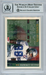 1995 Bowman #257 Michael Irvin Dallas Cowboys BGS Autograph 10
