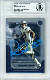1999 Playoff Momentum SSD #26 Michael Irvin Dallas Cowboys BGS Autograph