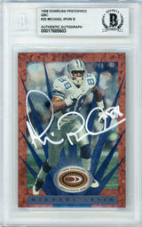 1999 Donruss Preferred QBC #20 Michael Irvin Dallas Cowboys BGS Autograph