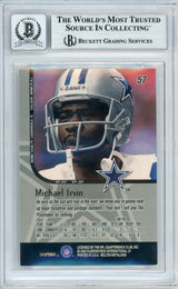 1999 Skybox Molten Metal #57 Michael Irvin Dallas Cowboys BGS Autograph 10